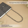 Karungali Malai Silver Cap Necklace with Govt. Certified