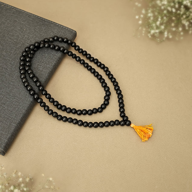 Original Karungali Malai 108-Beads Ebony Wood with Govt. Certified
